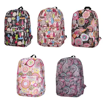 

Printing Travel Canvas Backpacks Women Men Stylish Large Capacity Daily Gift Unisex Durable Zipper Shoulder School Bags