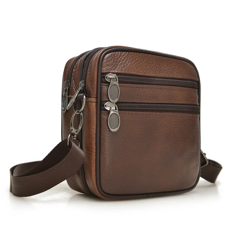 

Leather Messenger Bag Men Vintage Cowhide Small Crossbody Bags Casual Sling Shoulder Bag Male Flap Travel Men's Bags Cross Body