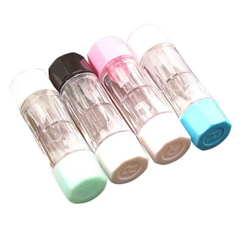 

4PCS Mini Travel RGP Hard Contact Lens Case Protective Box Cosmetic Contact Lens Container Holder (Black Green Blue and Pink)