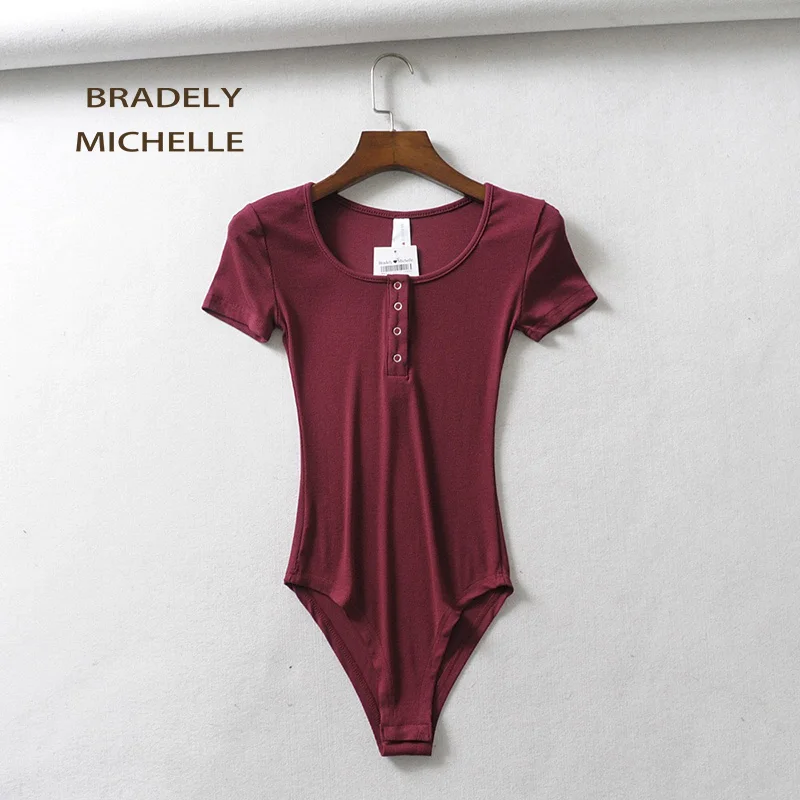 BRADELY ميشيل حللا للنساء 2018 الأزياء ملابس علوية من القطن مثير ضئيلة قصيرة الأكمام س الرقبة محبوك داخلية نادي المرأة أبلى