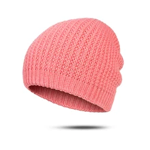 Женская шапка из смешанного хлопка, одноцветная теплая мягкая вязаная шапка Skullies Beanies, Мужская зимняя шапка, женская шапка