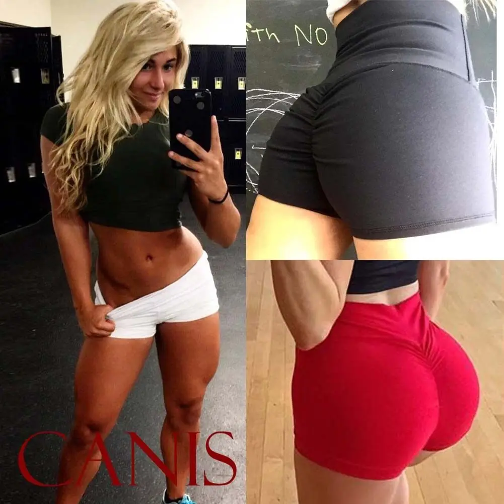 2019 Newest Hot Women High Waist Gym Yoga Running Shorts Hip Shaper