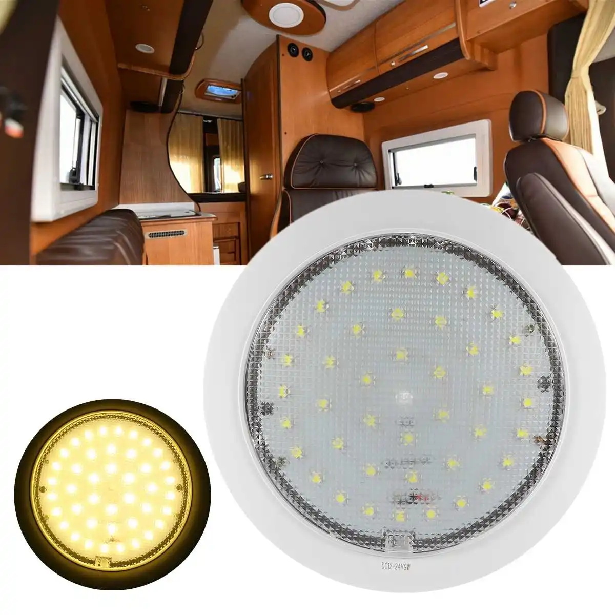 V Interior Led Spot Ceiling Light Camper Van Caravan Motorhome Boat