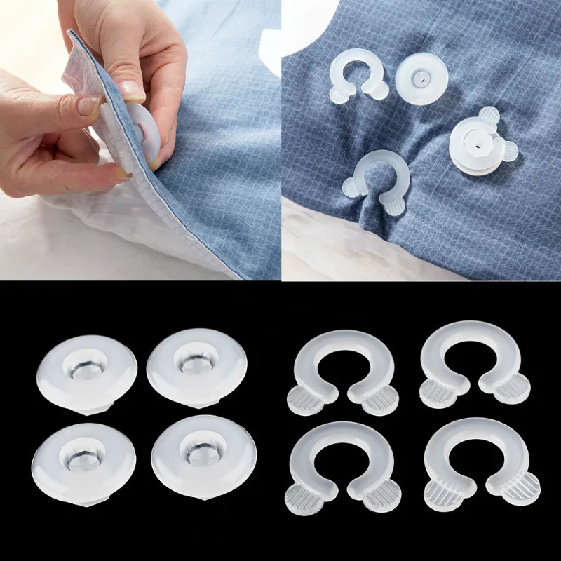 

4Pcs/Set Bed Duvet Covers Sheet Holder Clip Clamp Fastener Quilt Cover Gripper Bed Sheets Clips Holder Clothes Pegs