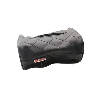 

Auto Tissue Box Hanging Mounted Type PU Leather Dual Purpose Toilet Paper Dispenser Car Home Vehicle Supplies Durable Practical