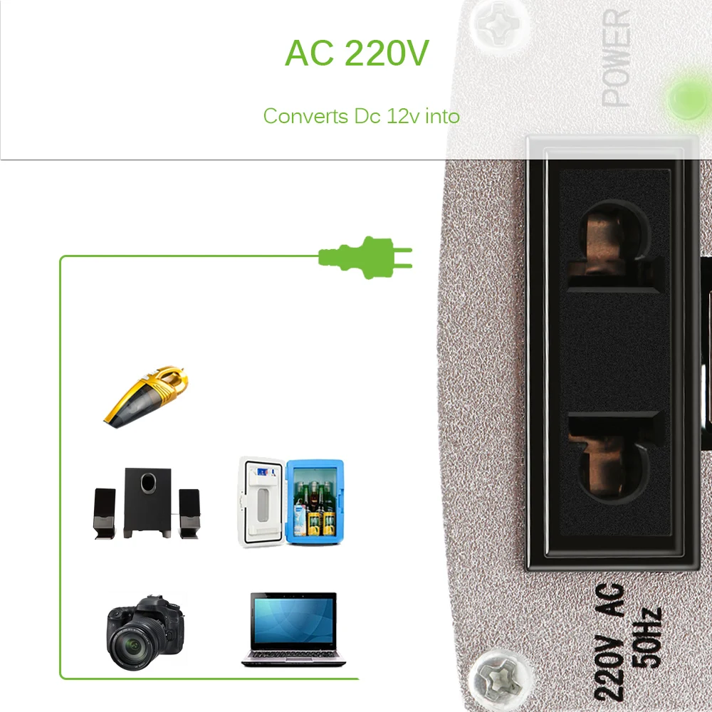 Автомобильный преобразователь напряжения 2019 Вт зарядное устройство USB 12 В