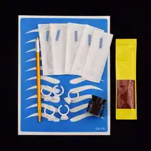 Микроблейдинг бровей Набор татуировок Комплект Перманентный макияж для бровей Пигмент чернил Обладатель Кубка Ручка иглы практика кожи для макияжа