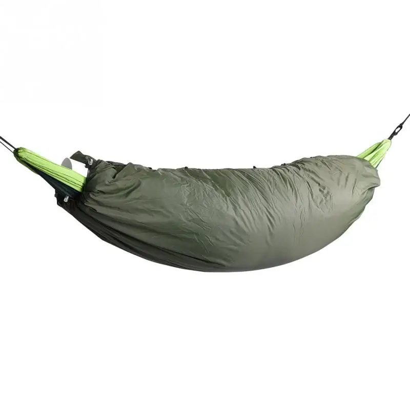 

Winter Outdoor Camping Ultralight Full Length Hammock Underquilt Warm Under Quilt Blanket Zipper Elastic Hammock 200*75cm #1106
