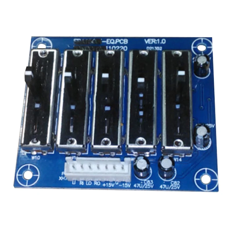 

Stereo 5-band Equalizer EQ Board Adjustable 5-segment Audio Tone Preamplifier Board Module Dual Power for Amplifier