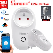 Sonoff S26 EU(E/F) US/UK/AU/CN TFTTT wifi умная розетка переключатель розетка таймер беспроводной пульт дистанционного управления Alexa Google Home