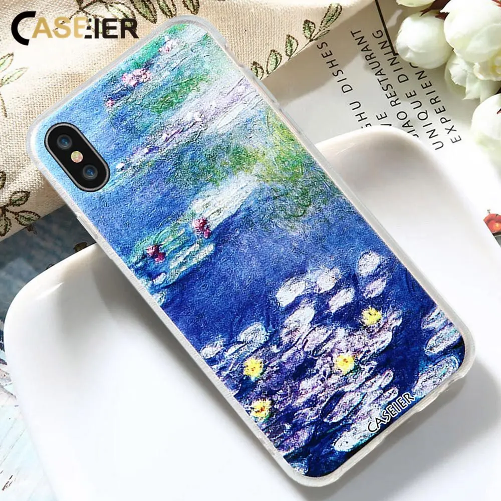Чехол для телефона CASEIER с рисунком iPhone X 7 8 Plus мягкие силиконовые чехлы из ТПУ