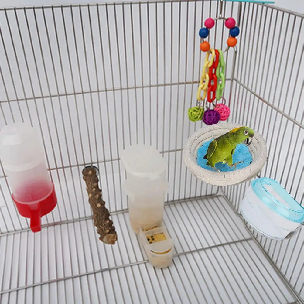 6 шт./компл. натуральное дерево Укус игрушка аксессуары для птичьей клетки подвесная игрушка для небольших Conures птица декоративная птичья клетка