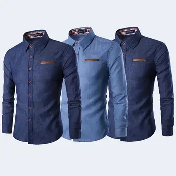 

New Men's Luxury Casual Shirt Long Sleeve Slim Fit Business Dress Shirts TOPS
