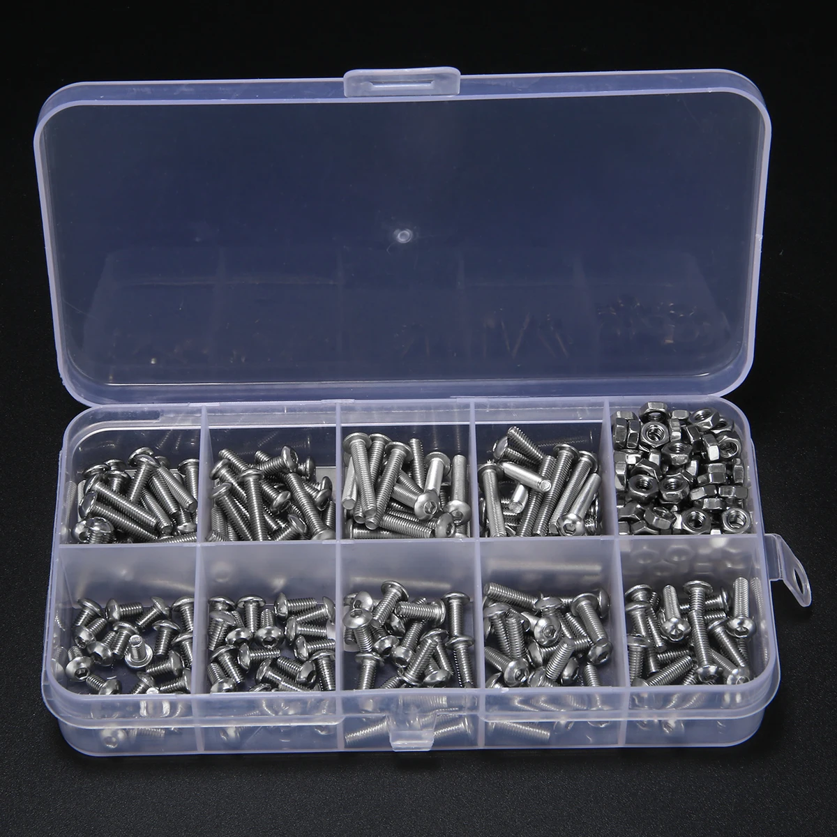 340pcs Assorted Stainless Steel M3 Screw 5/6/8/10/12/14/16/18/20mm with