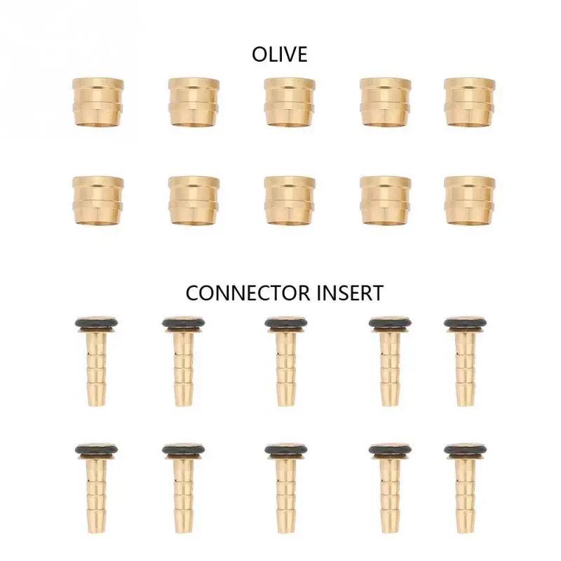 10 компл. велосипед гидравлический дисковый тормоз шланг оливковый разъем Вставка медный Велосипедный тормозной шланг вставка для Tektro Запасная часть