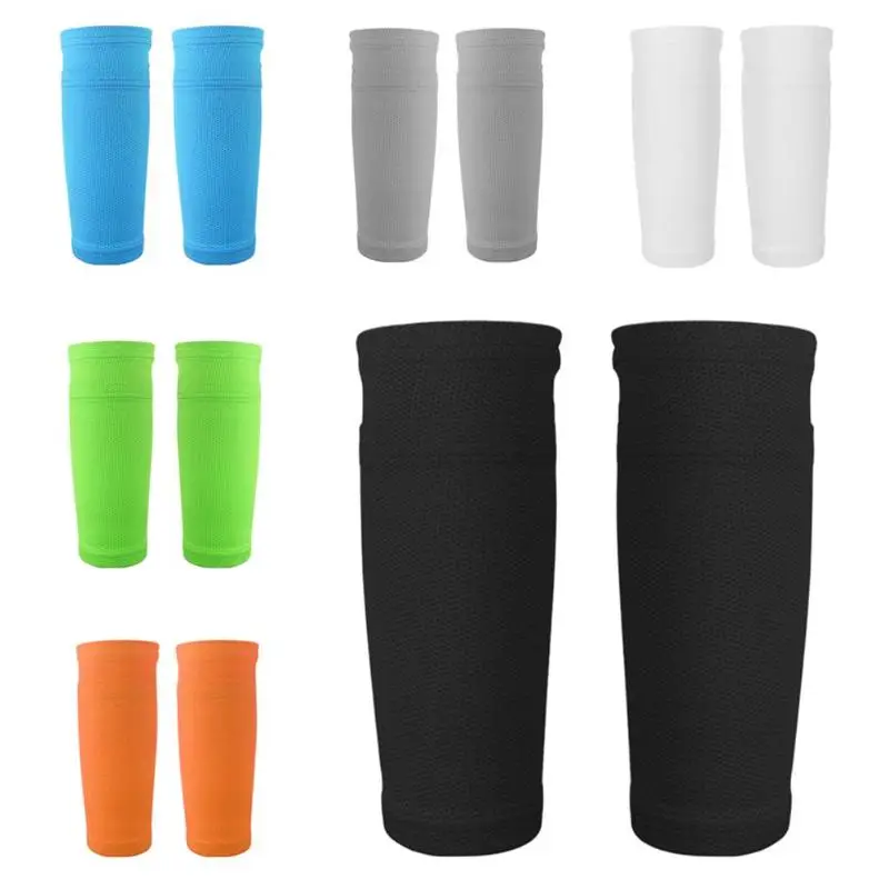 

1 Pair Soccer Protective Socks Shin Pads Supporting Shin Guard with Pocket