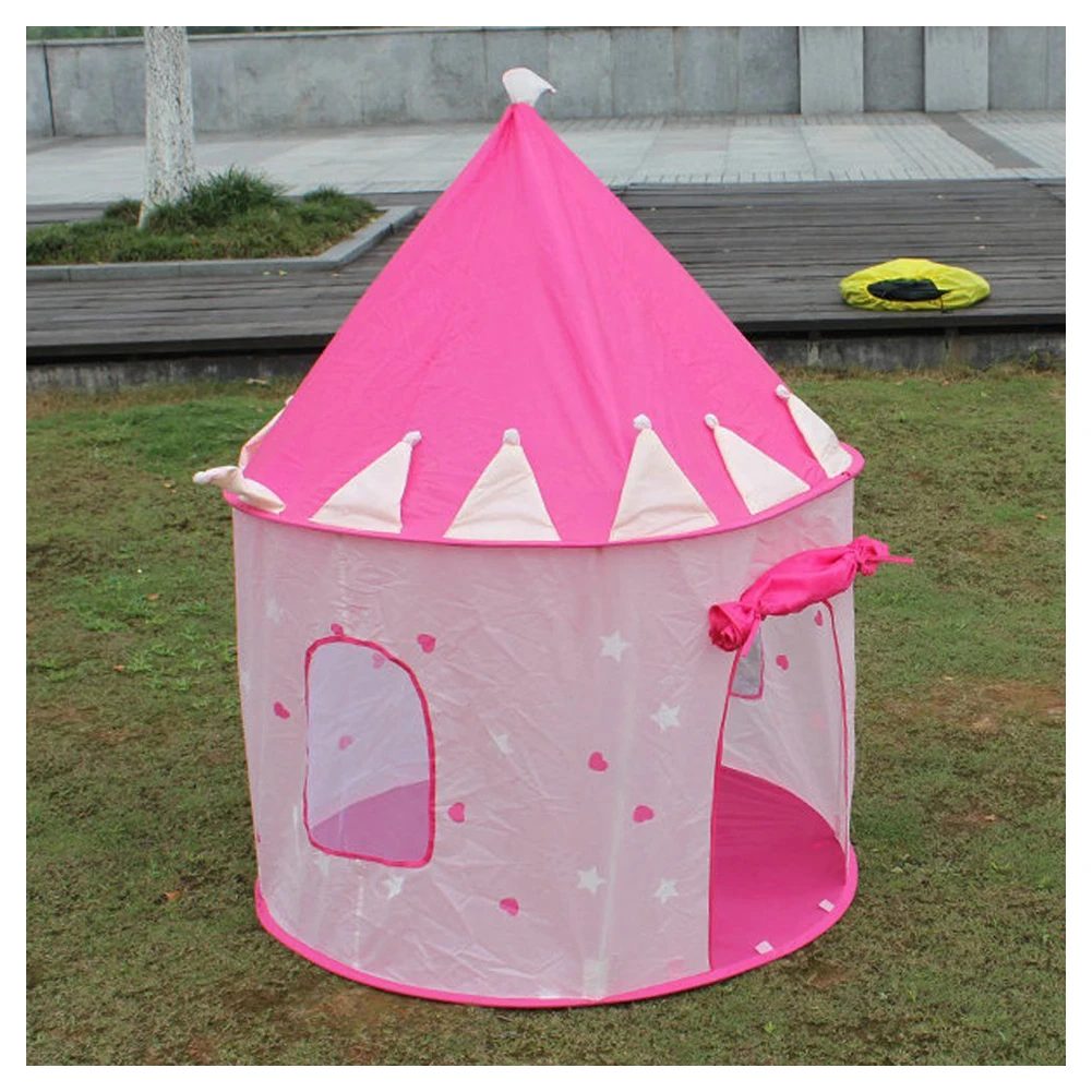 Portable Pink Play Tent Kids Girl Princess Castle Outdoor Housein Toy