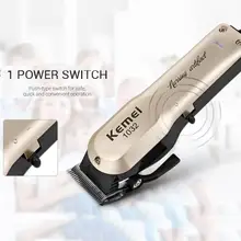 Kemei KM-1032 перезаряжаемая электрическая Беспроводная Машинка для стрижки волос триммер для бороды Парикмахерская Бритва для удаления волос инструмент