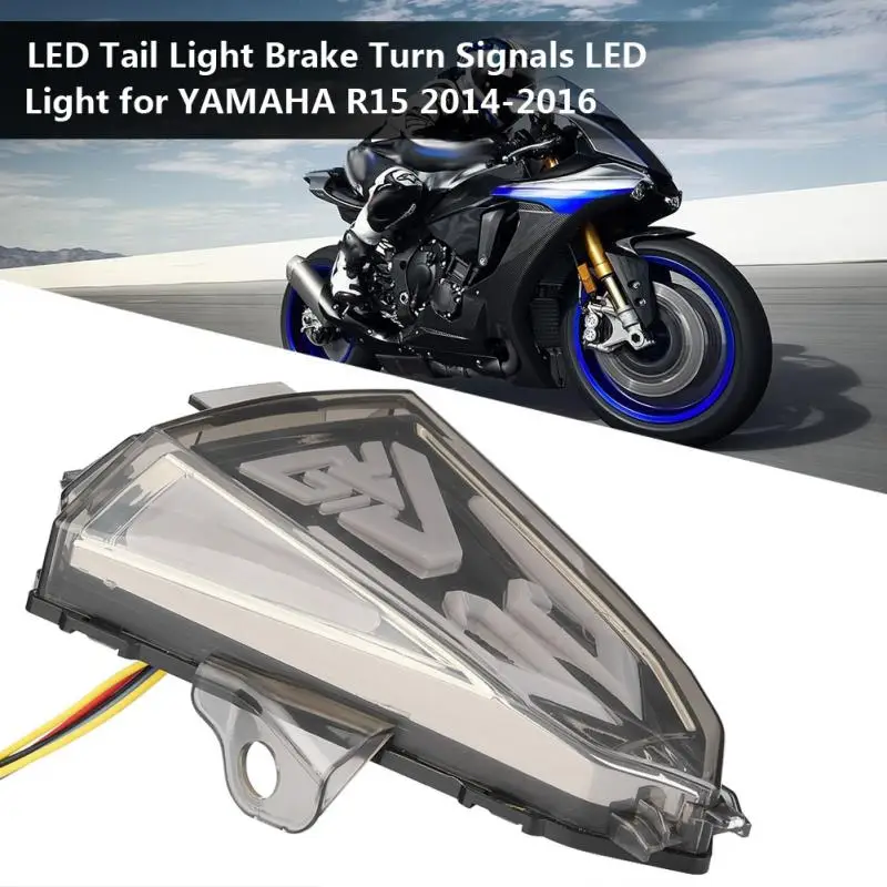 Мотоциклетный указатель поворота водонепроницаемый ударопрочный светодиодный задний фонарь стоп поворотники светодиодный свет для YAMAHA R15