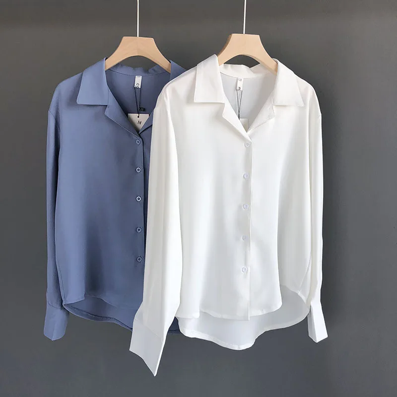 

Mooirue Spring 2019 Women Boyfriend Shirt Korean Long Chiffon Loose Long Blusas Feminino Boho Tops