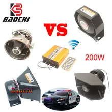 Car Wireless Alarm Siren Police Loud Speaker 200W Car Alarm Horn Police Speaker MIC System 12 Tone Megaphone Police Siren Horns police siren 200w 12v car siren horn cjb 9 tones car siren host only without speaker cjb 200w 9 electronic buzzer car styling