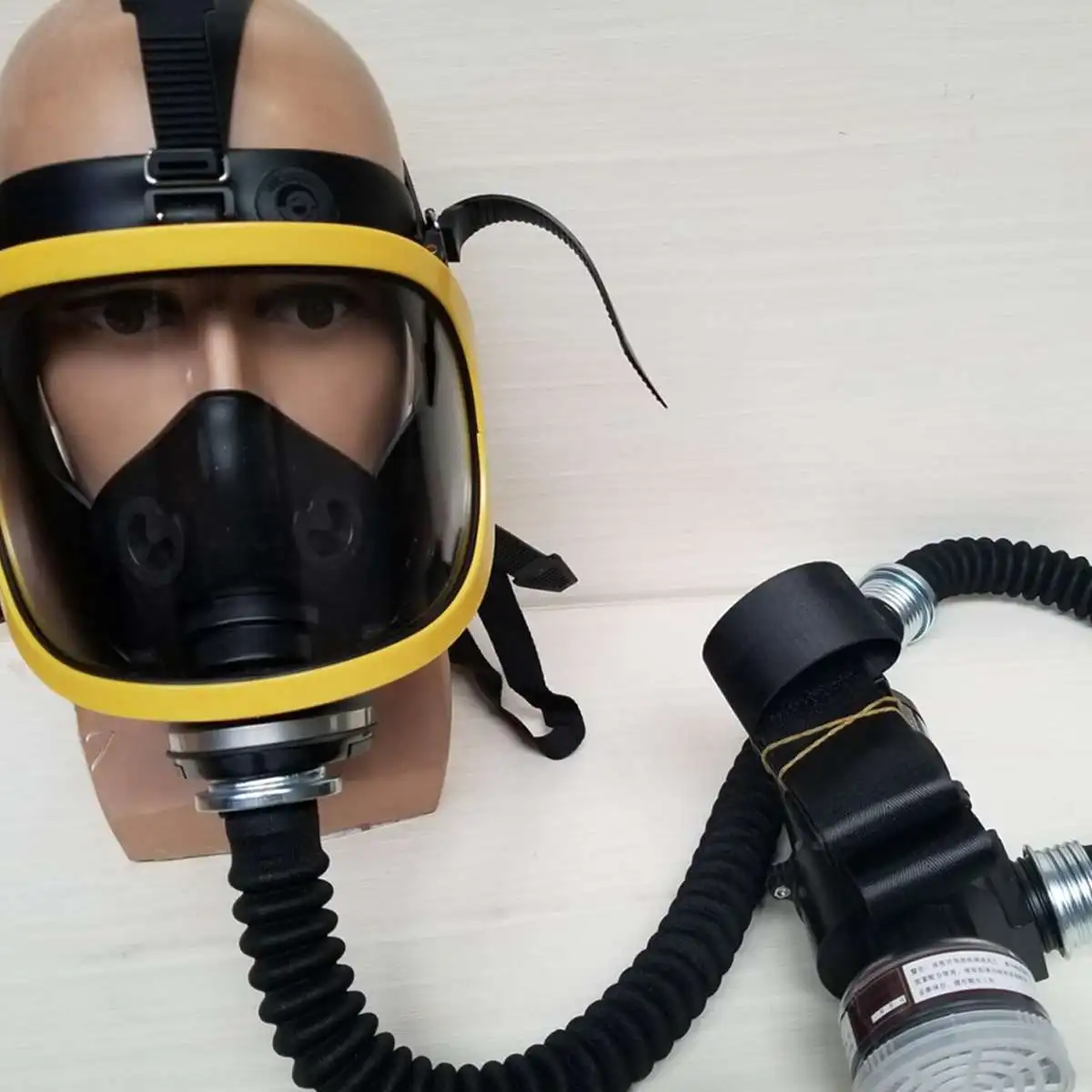 

Electric Constant Flow Supplied Air Fed Full Face Gas Mask Protective Mask Respirator Filter System Portable Workplace Safety