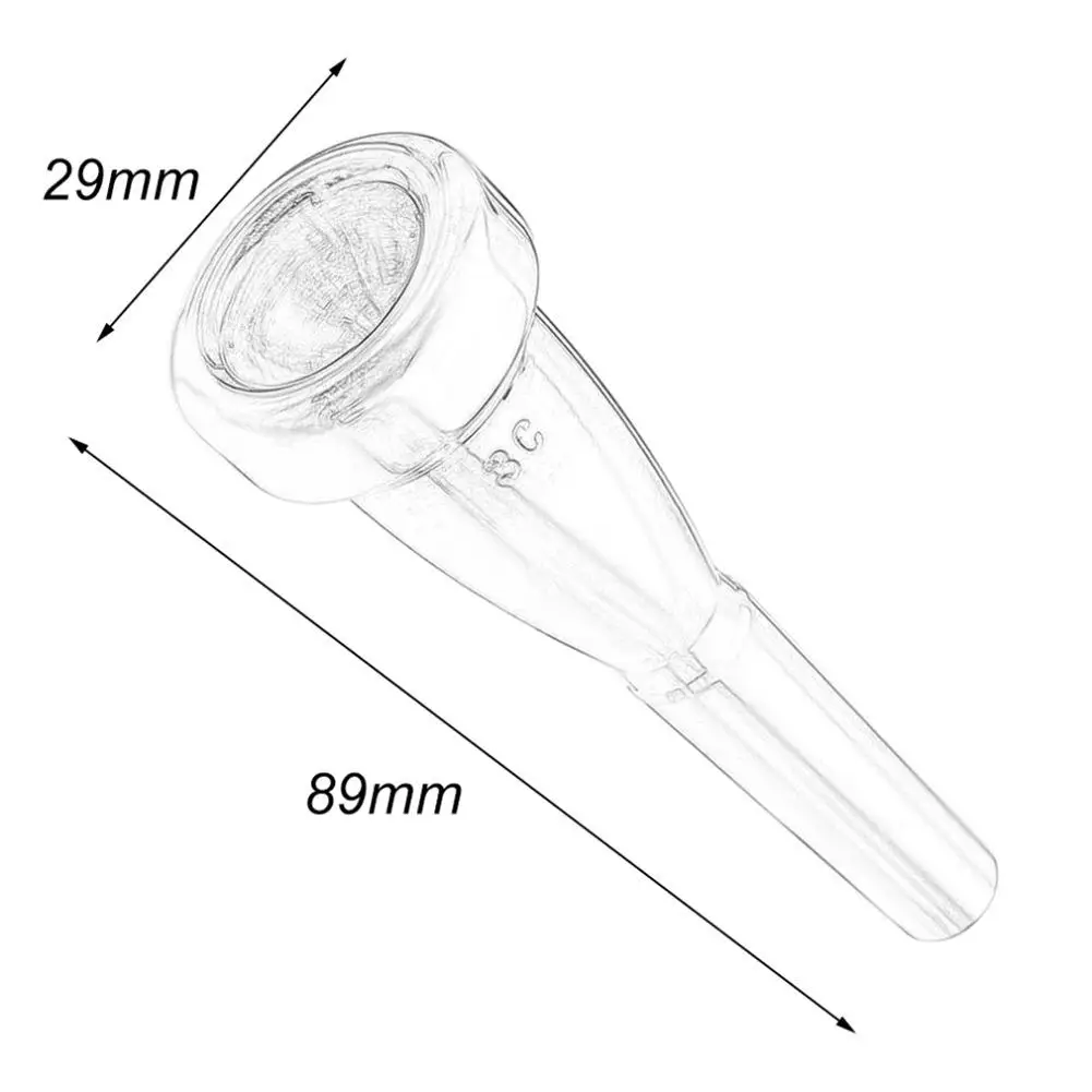 SLADE Silver Gold 3C Size copper alloy Trumpet Mouthpiece for Yamaha Bach Trumpet Brass Instrument Replacement Accessories