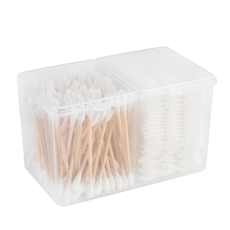 

Clear Cotton Swab Organizer Holder Cotton Pad Storage Box Transparent Remover Paper Makeup Desktop Tool Jewelry Case Container