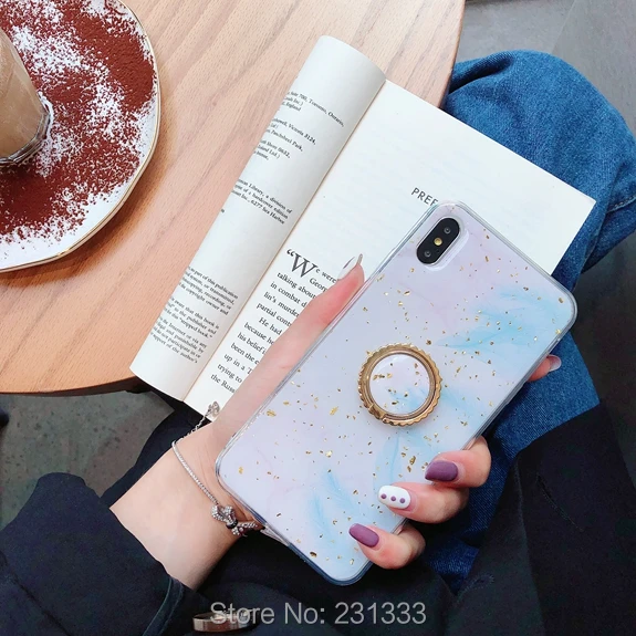 Мягкий чехол для Iphone X XS MAX XR 8 7 PLUS 6 6S I6 с креплением на присоске C ku из мраморной