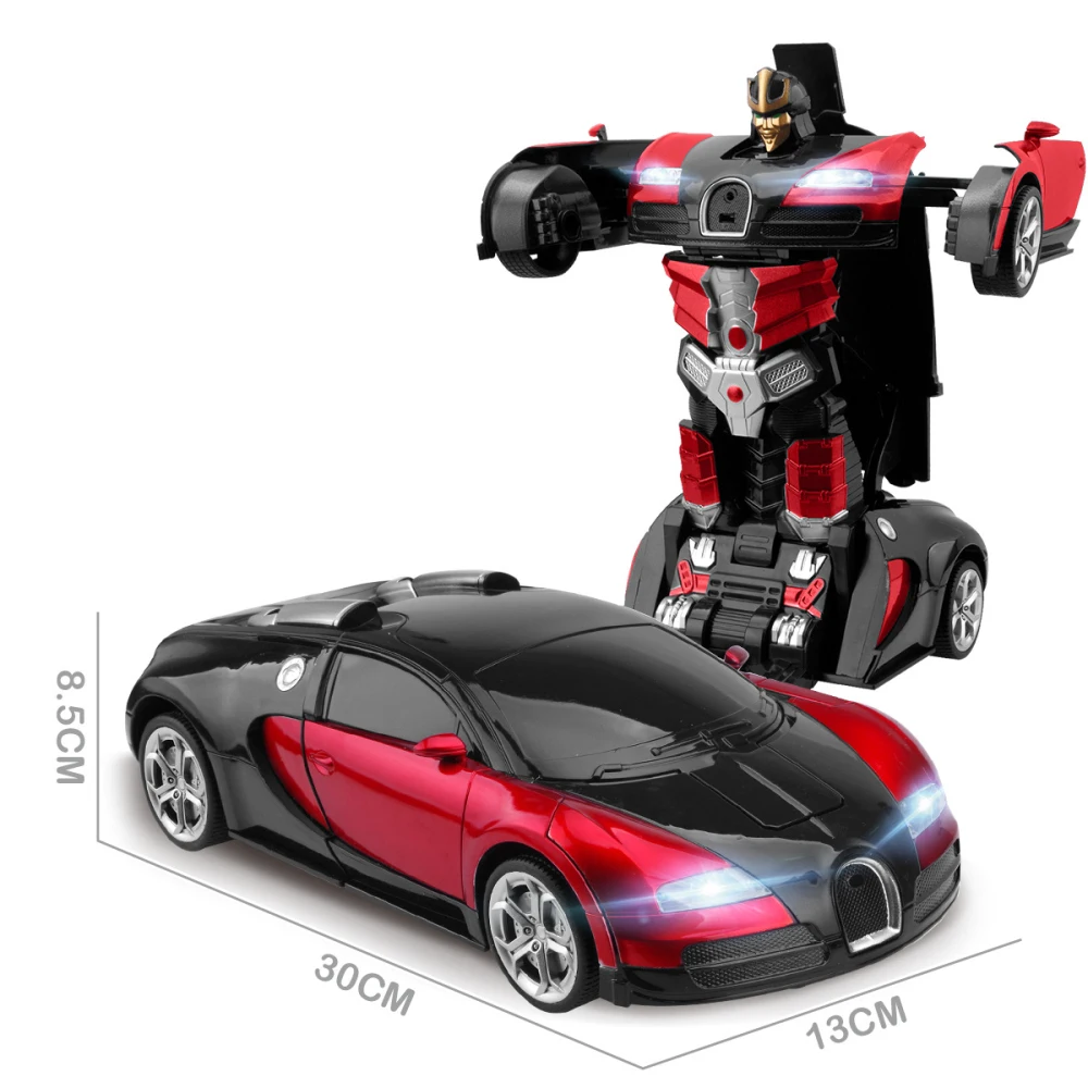  2.4Ghz Induction Transformation Robot Car 1:14 Deformation RC Car Toy led Light Electric Robot Mode