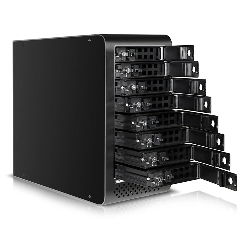 Maiwo 8 Bay 2 5 дюймов/3 дюймов Usb 3 0 Usap Гбит/с Esata Sata/Sas Hdd алюминиевый сплав чехол до 48T Hd