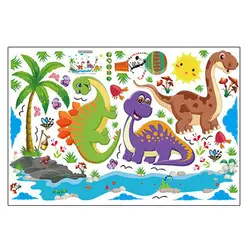 Динозавр наклейки на стену, животные джунгли, сова дендрарий комнатное искусство переводных картинок 60*90 см