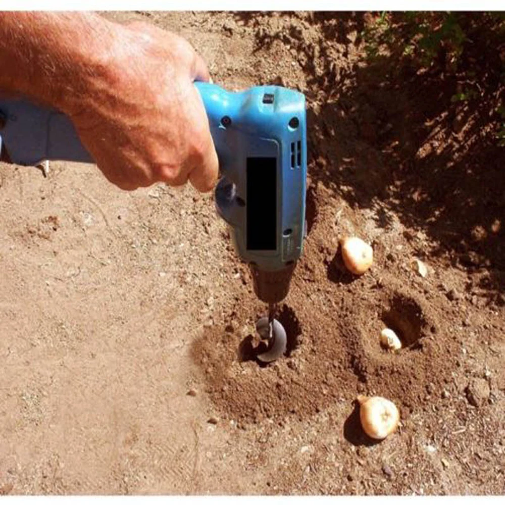 

Flower Planter Shaft Drill Auger Yard Gardening Bedding Planting Hole Garden Auger Spiral Drill Bit Digger Tool