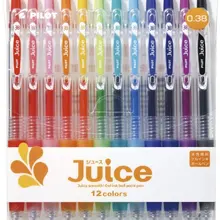 В ассортименте 12 видов цветов Ручка Pilot Juice гелиевый ролик Набор шариковых ручек с Пластик чехол 0,38 мм LJU120UF