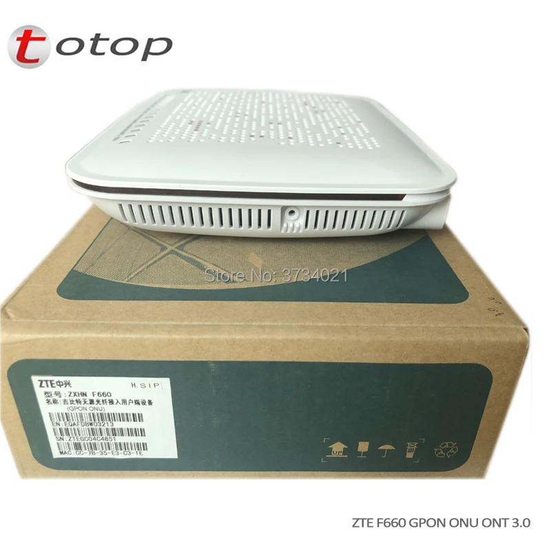 Бесплатная доставка 3 комплекта/партия шт./лот zte ZXA10 F660 0 Версия GPON ONU с 1GE + 3FE 2 голос