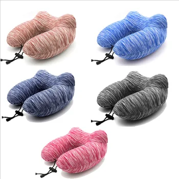 

U-Shape Travel Pillow Airplane Super Soft Neck Pillow Travel Accessorie Portable Comfortable Pillow For Sleep with storage bag