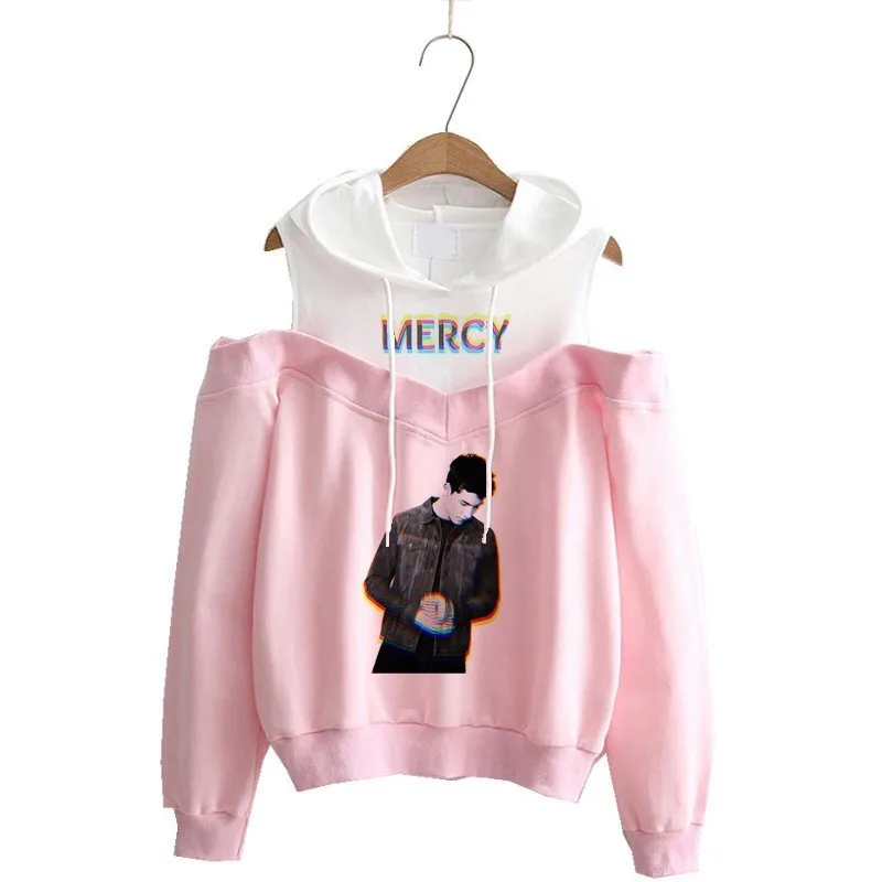 Shawn Mendes Hoodies 2019 Long Sleeve Crop Top Kawaii Women Girl Clothes Tops Sweatshirts Casual Harajuku Kpop Plus Size 2XL