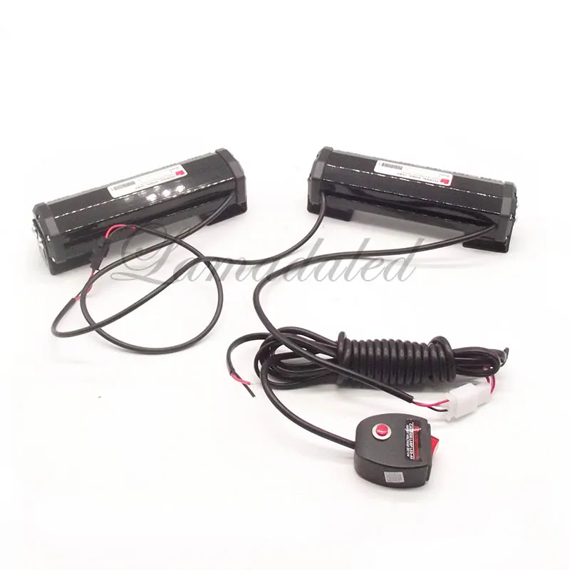  2pcs 16cm split led car grille strobe lights bar automobile flash lamp stroboscope police led warni - 32762824372