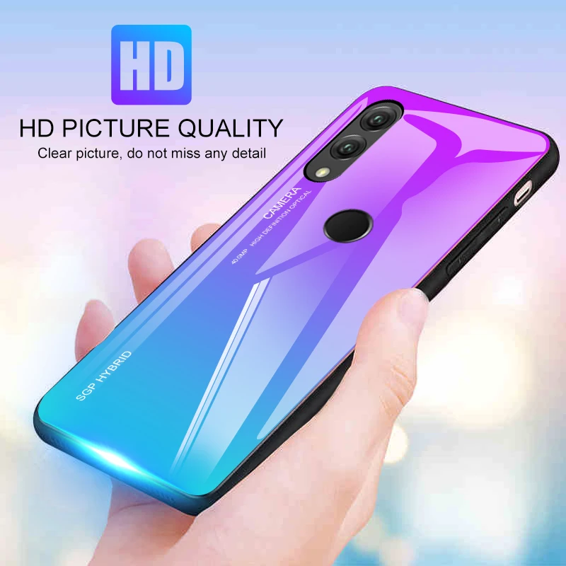 Стеклянный чехол бампер для Honor 8x10 9 lite легкий телефона защитный Huawei 8 life лте hawawi