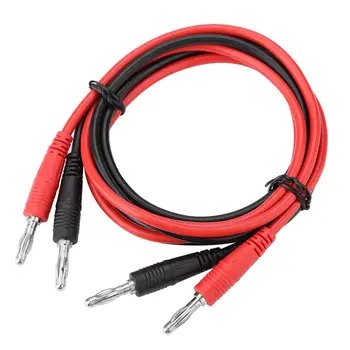 

2Pcs/Lot Alligator Clips 4mm Banana Plug to Banana Plug Test Cable Multimeter Testing Cables Durable Wire&Conductive Metal P1041