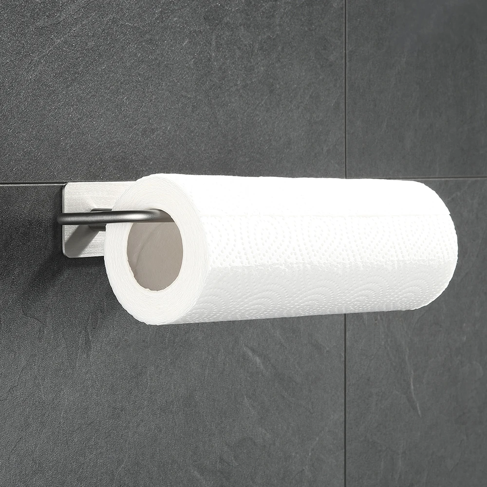 

Wall Mount Kitchen Towel Holder Bathroom Stainless Paper Towel Holder Towel Rack Dispenser Rack for Tissue Roll