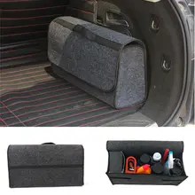 Большая автомобильная умная сумка для инструментов серая сумка-Органайзер для хранения багажника Встроенная сильная система Velcrofix удерживает Автомобильный Ковер