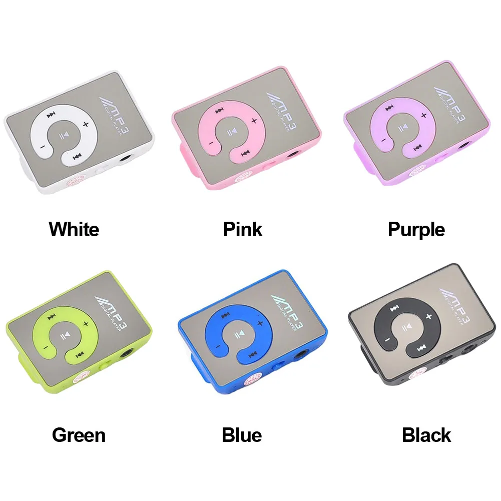 1Pc New Waterproof Portable TF Card Digital MP3 Player Music Clip Mirror Mini Sports C Button#20