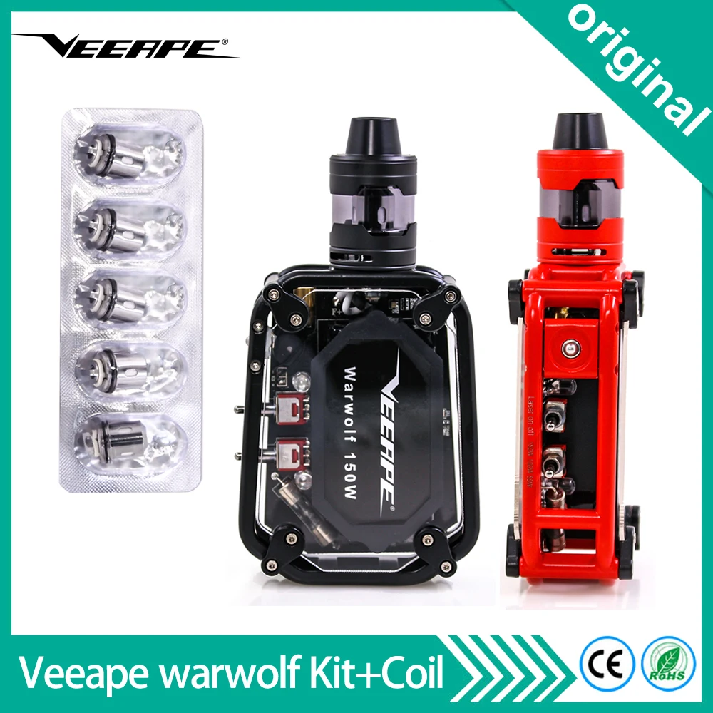 Оригинальный набор вейпа Veeape warwolf 150 Вт с 5 шт. головкой катушкой 0 3 Ом аккумулятор