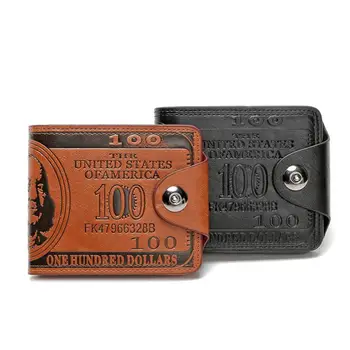 

Fashion Men Wallets Dollar Figure Print Credit Wallet Man Clutch PU Money Clip Long Male Purse for Coin Multi Pocket storage bag