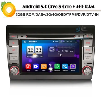 

Car Radio Player for FIAT BRAVO Octa Core DAB+ Android 8.0 Autoradio WiFi 4G BT GPS DVR GPS DVT-IN Head Unit Bluetooth Sat Navi
