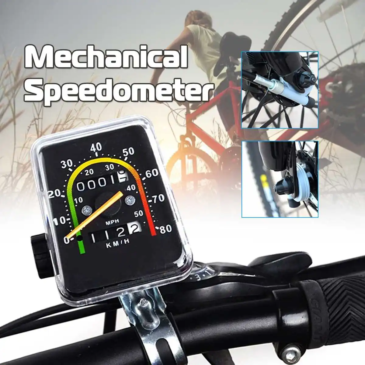 Waterproof Bicycle Speedometer Classical Mechanical Road Mountain Bike