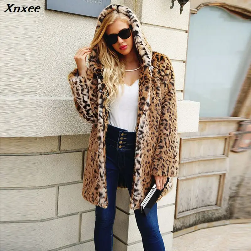 Leopard Print Winter Women Faux Fox Fur Coat 2018 Casual Hoodies Fur Jacket Coat Vintage Long Sleeve Jacket Fur Overcoat ukraine Leopard Print Winter Women Faux Fox Fur Coat 2018 Casual Hoodies Fur Jacket Coat Vintage Long Sleeve Jacket Fur Overcoat ukraine