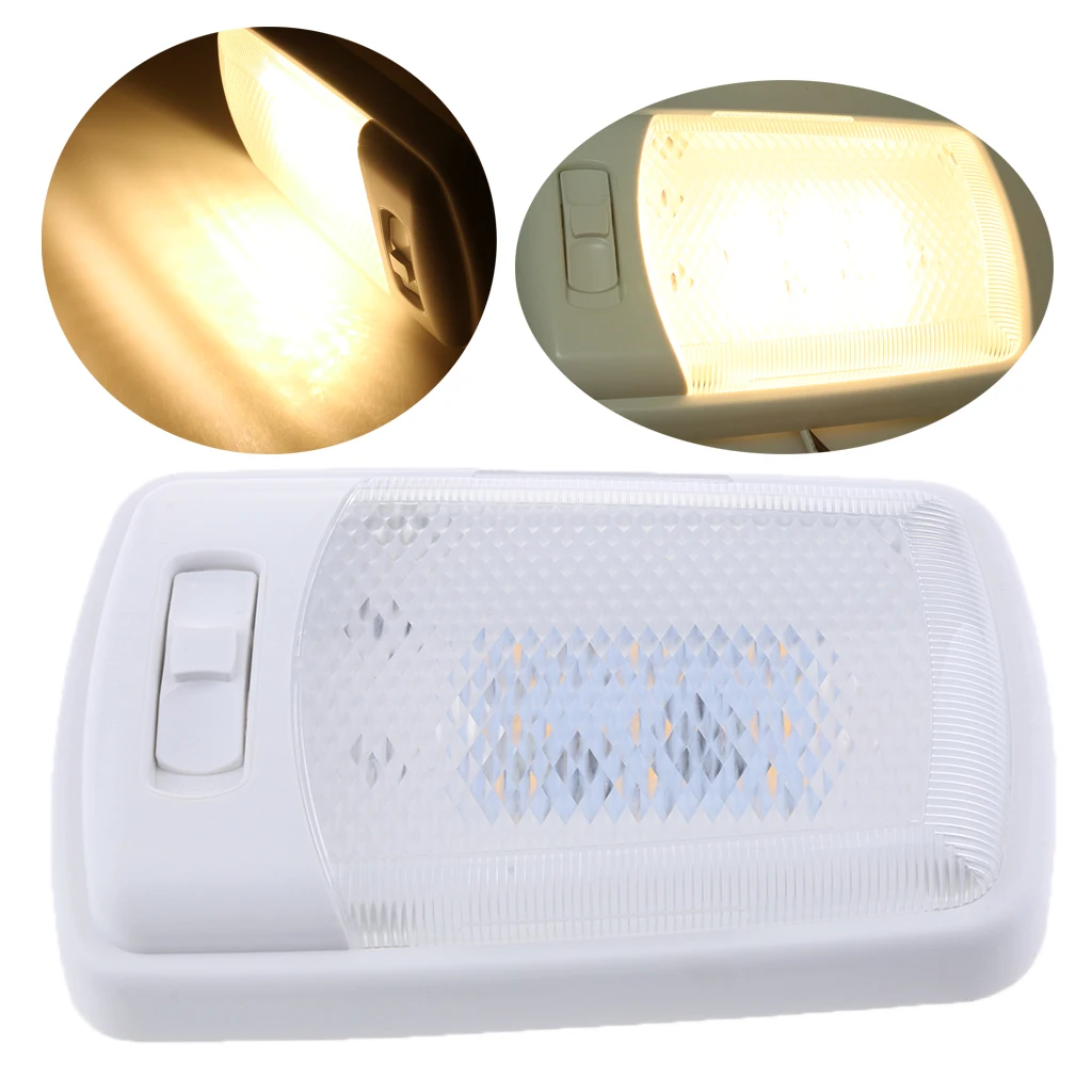 

12V Led RV Ceiling Dome Light RV Interior Lighting for Trailer Camper with Switch, Single Dome 280LM