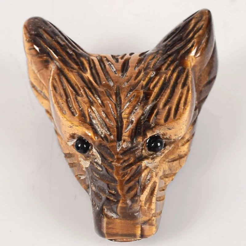 1pc Wolf Head Statue Pendant Natural Stone Crystal Quartz Carved Necklace Hand Carved Wolf Head Animal New 36*28*12mm 1pc Wolf Head Statue Pendant Natural Stone Crystal Quartz Carved Necklace Hand Carved Wolf Head Animal New 36*28*12mm
